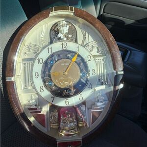 Seiko Elegant Brown and Gold Wall Clock